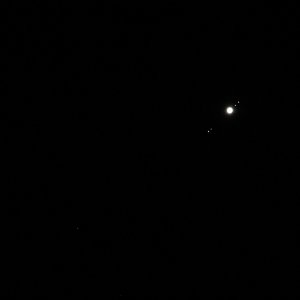 Jupiter and four moons...