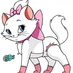 Marie from Disney’s Aristocats by unknown artists